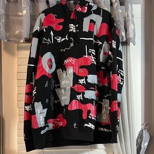 Graphic Black and Red Hoodie